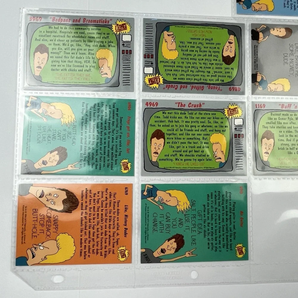 Beavis & Butthead 1994 MTV Lot Of 25 Fleer Ultra Trading Cards + Chick List Rare